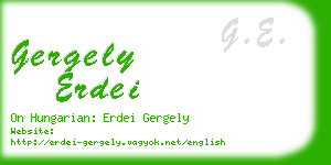 gergely erdei business card